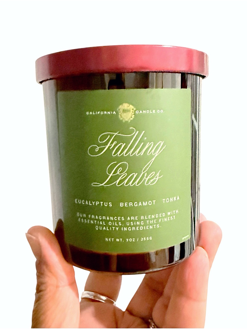 Leoben Company Falling Leaves Luxury Scented Candle - Green